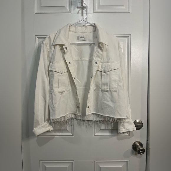 AGOLDE
NYX DENIM SHIRT IN FLOUR Classic White Denim Jacket XS - Picture 9 of 10